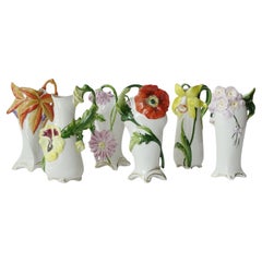 Vintage Complete Set of Six Different Flowers Soli-Flor Vases by Scheibe - Alsbach