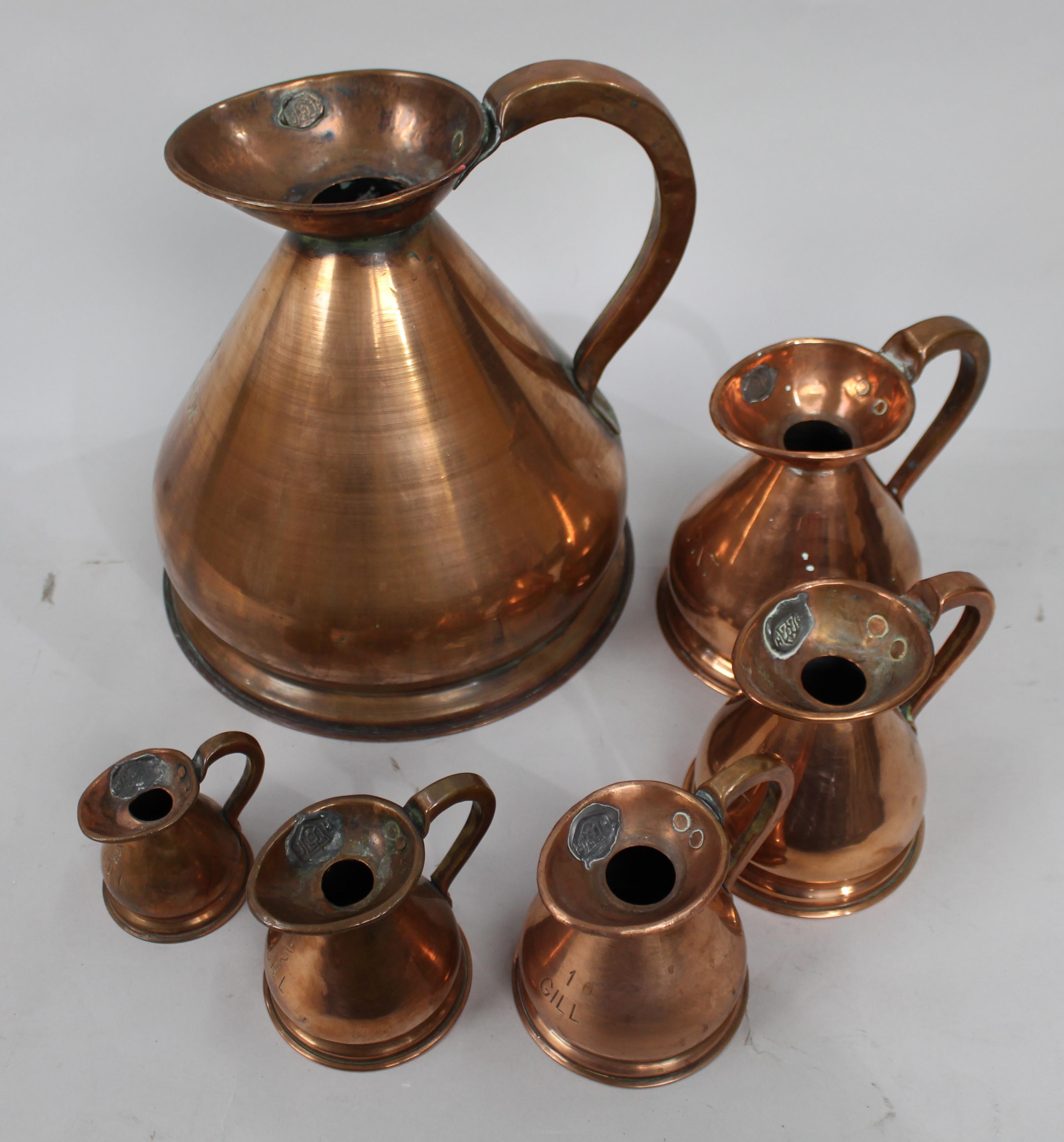 Complete Set of Six Graduated Copper Haystack Measures, English, Early Victorian im Zustand „Gut“ im Angebot in Worcester, GB
