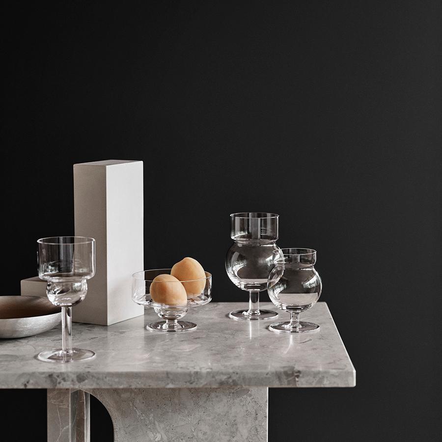 Complete Set of Thirty-Six Joe Colombo 'Sferico' Glass Tableware by Karakter For Sale 4