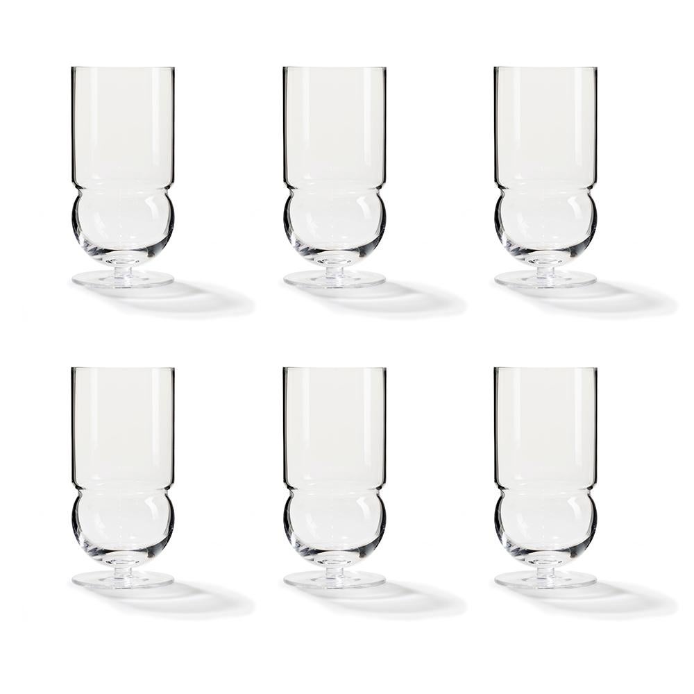 Mid-Century Modern Complete Set of Thirty-Six Joe Colombo 'Sferico' Glass Tableware by Karakter