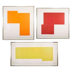 Complete Set of “Three Aquatints”, Prints by Robert Mangold