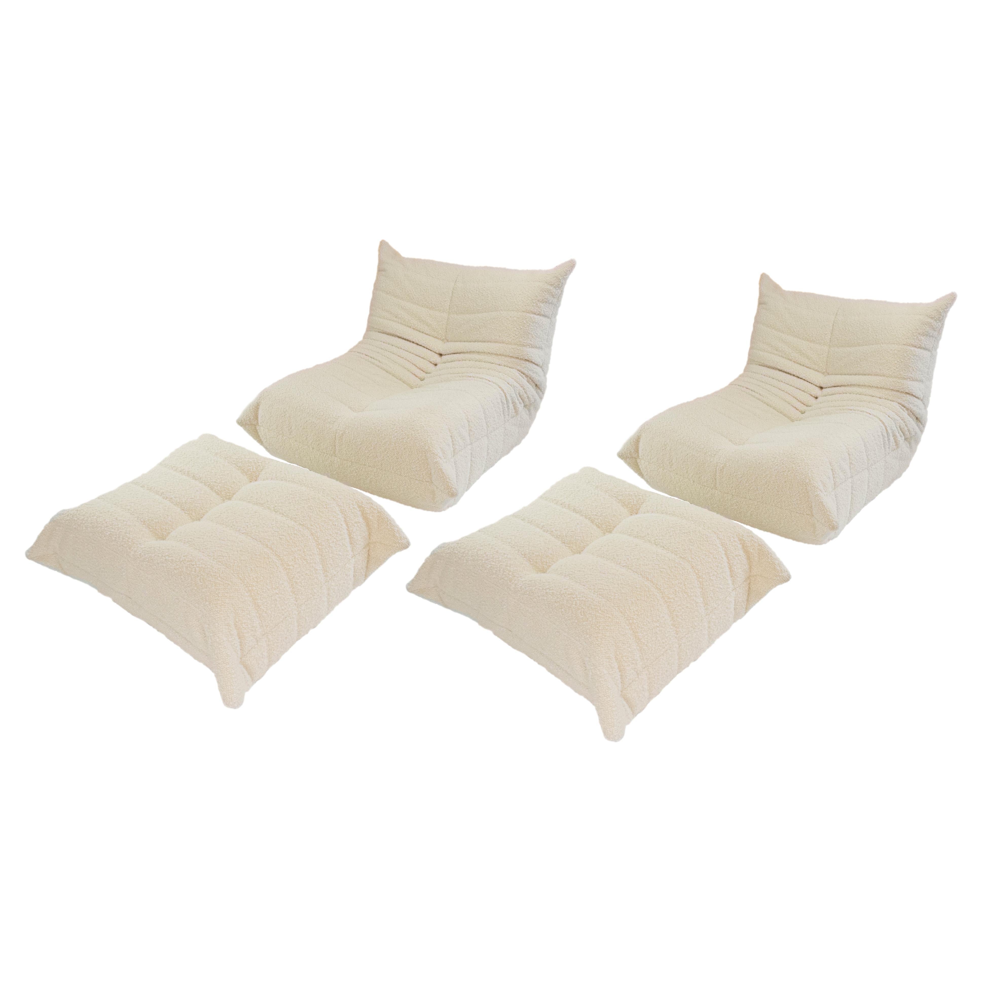 Complete Set of "Togo" Sofa and Ottoman Designed by Michel Ducaroy, France, 1978