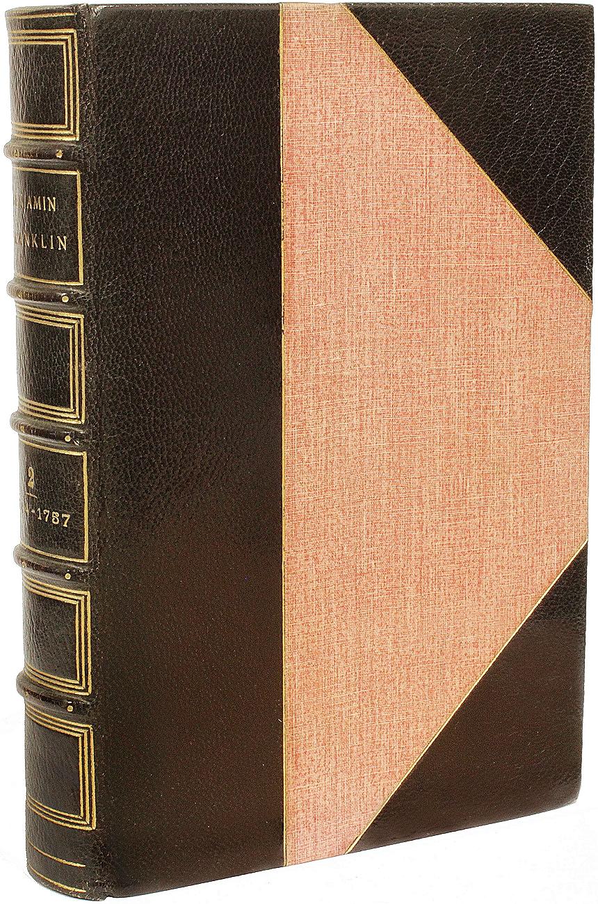 AUTEUR : FRANKLIN, Benjamin (John Bigelow - éditeur). 

TITRE : Les œuvres complètes de Benjamin Franklin.

ÉDITEUR : NY : G. P. Putnam's Sons, 1887.

DESCRIPTION : ÉDITION TYPOGRAPHIQUE. 10 volumes, 9-1/8