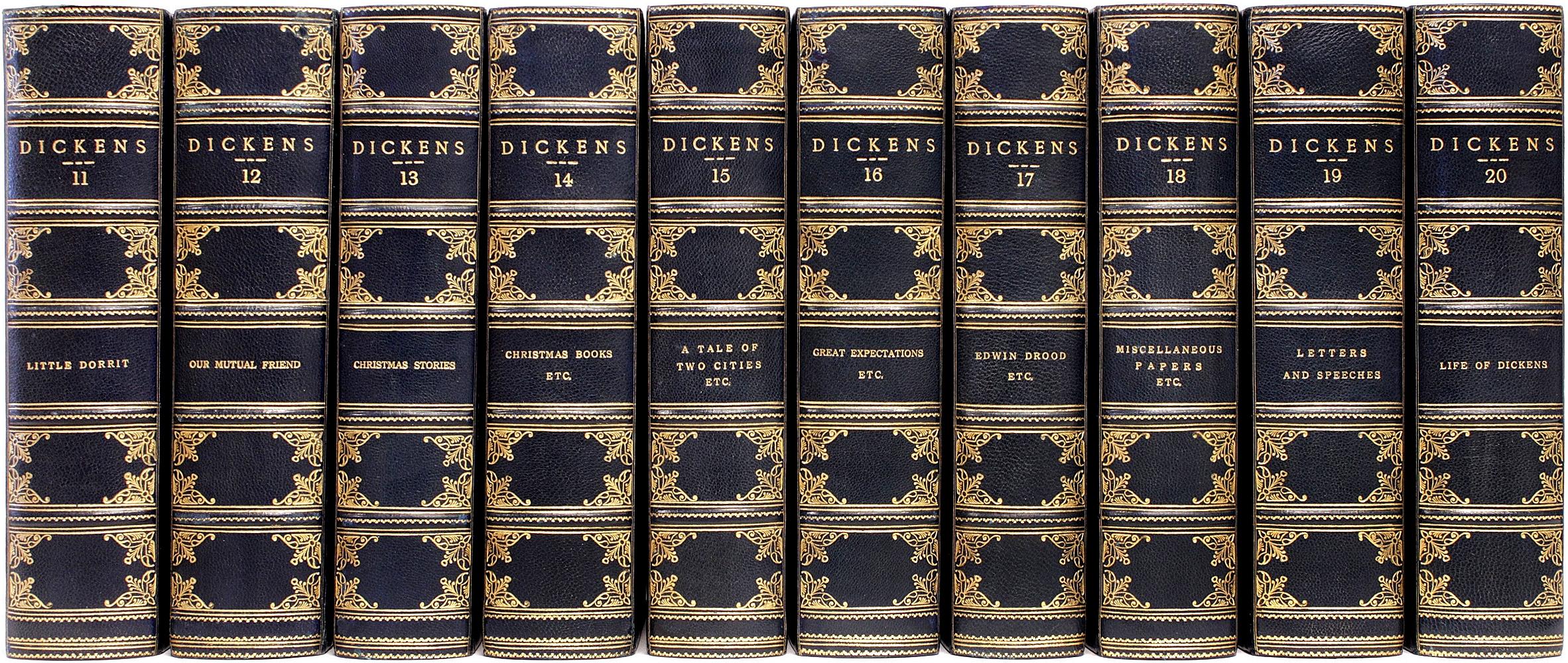Author: DICKENS, Charles. 

Title: The Complete Works Of Charles Dickens.

Publisher: NY: Bigelow, Brown & Co., Inc., n.d. (c.1920's)

NATIONAL LIBRARY EDITION. 20 vols., 8-3/8