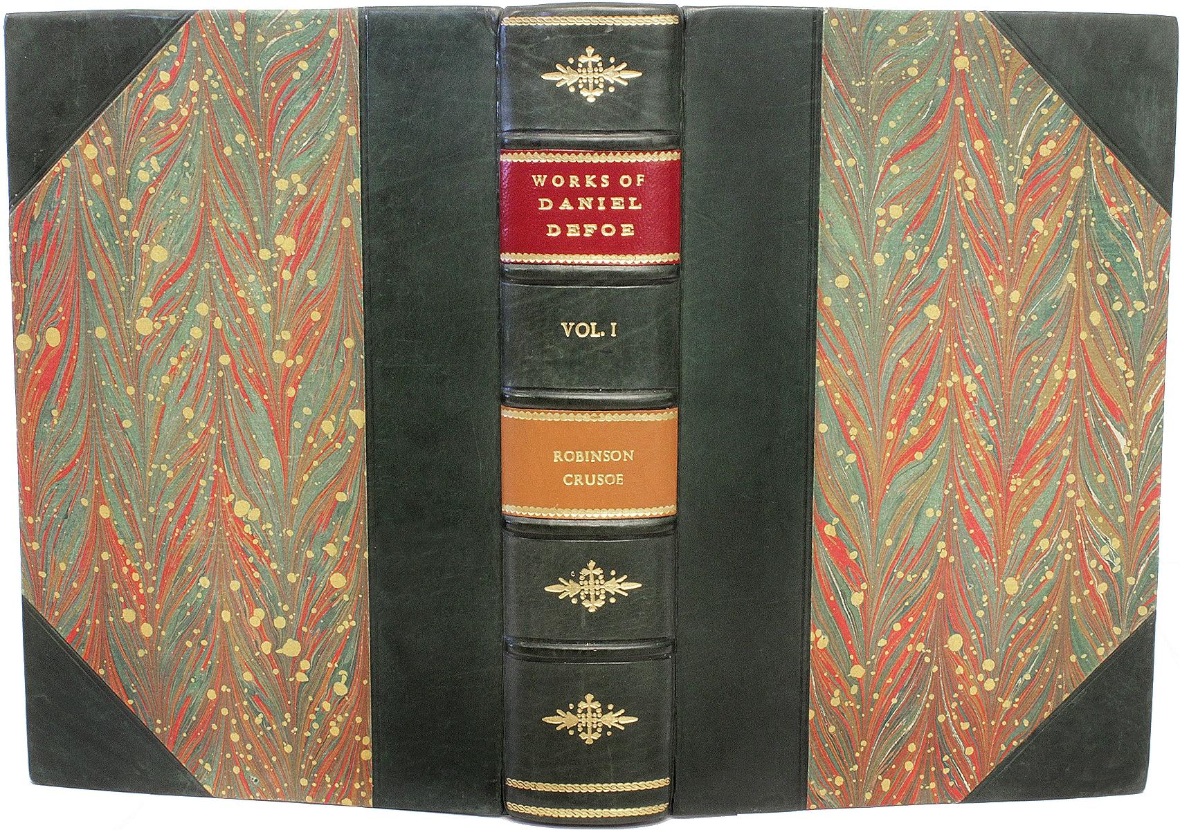 Complete Works Of Daniel Defoe - EDITION DE LUXE - 8 Bände. - IN einer FINE BINDING! im Zustand „Gut“ im Angebot in Hillsborough, NJ