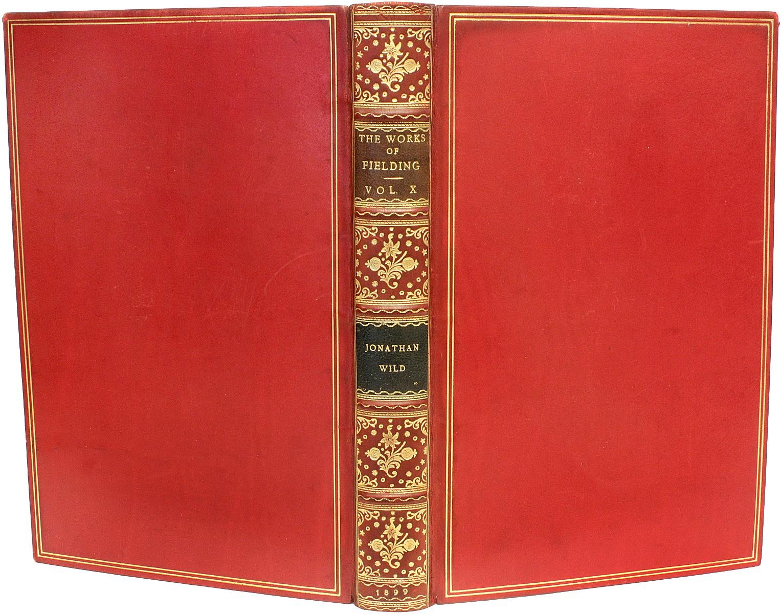 British Complete Works of Henry Fielding, 12 Vols., in a Fine Full Leather Binding! For Sale