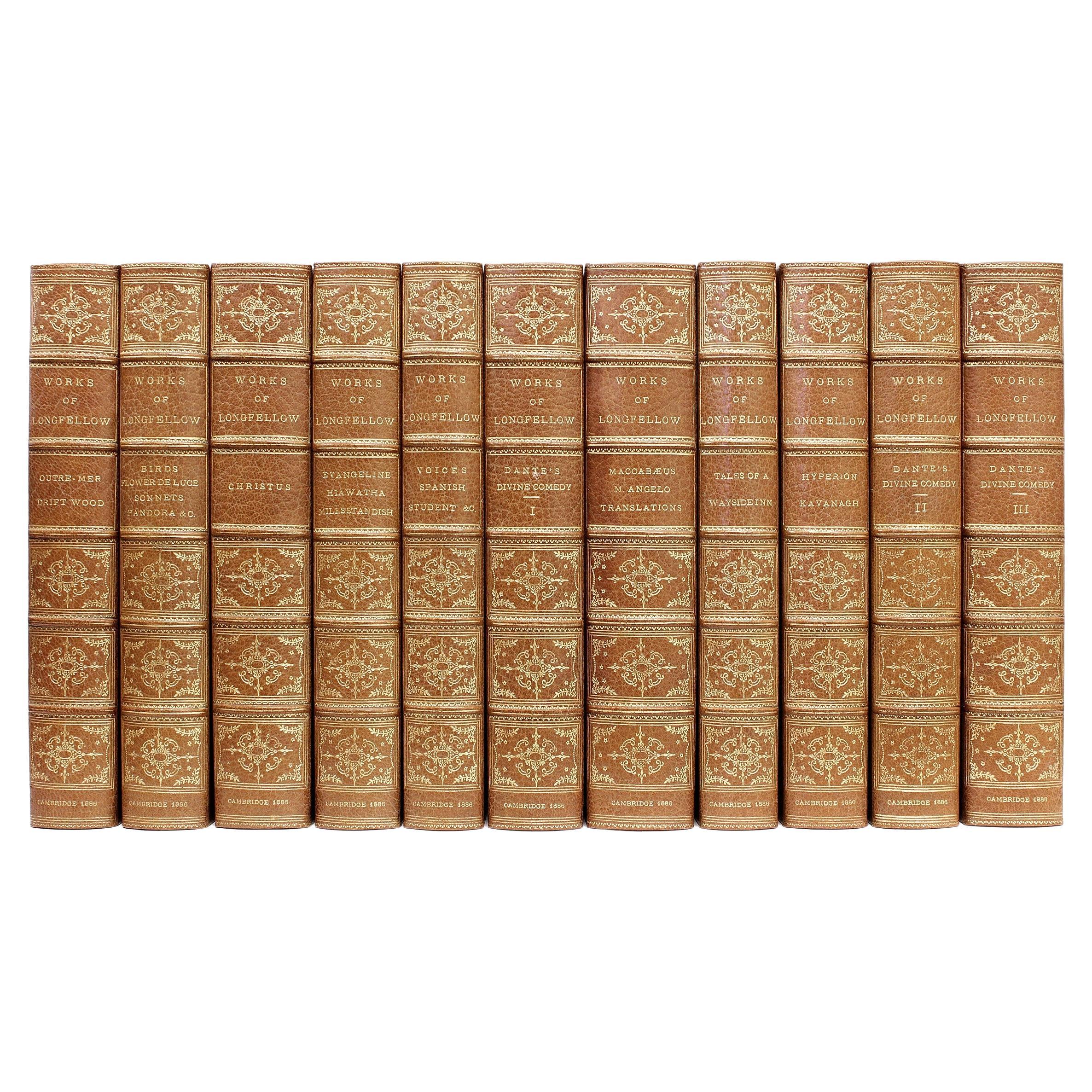 Complete Works Of Henry Wadsworth Longfellow. 11 Bände. GROSSE PAPIERAUSGABE 1886
