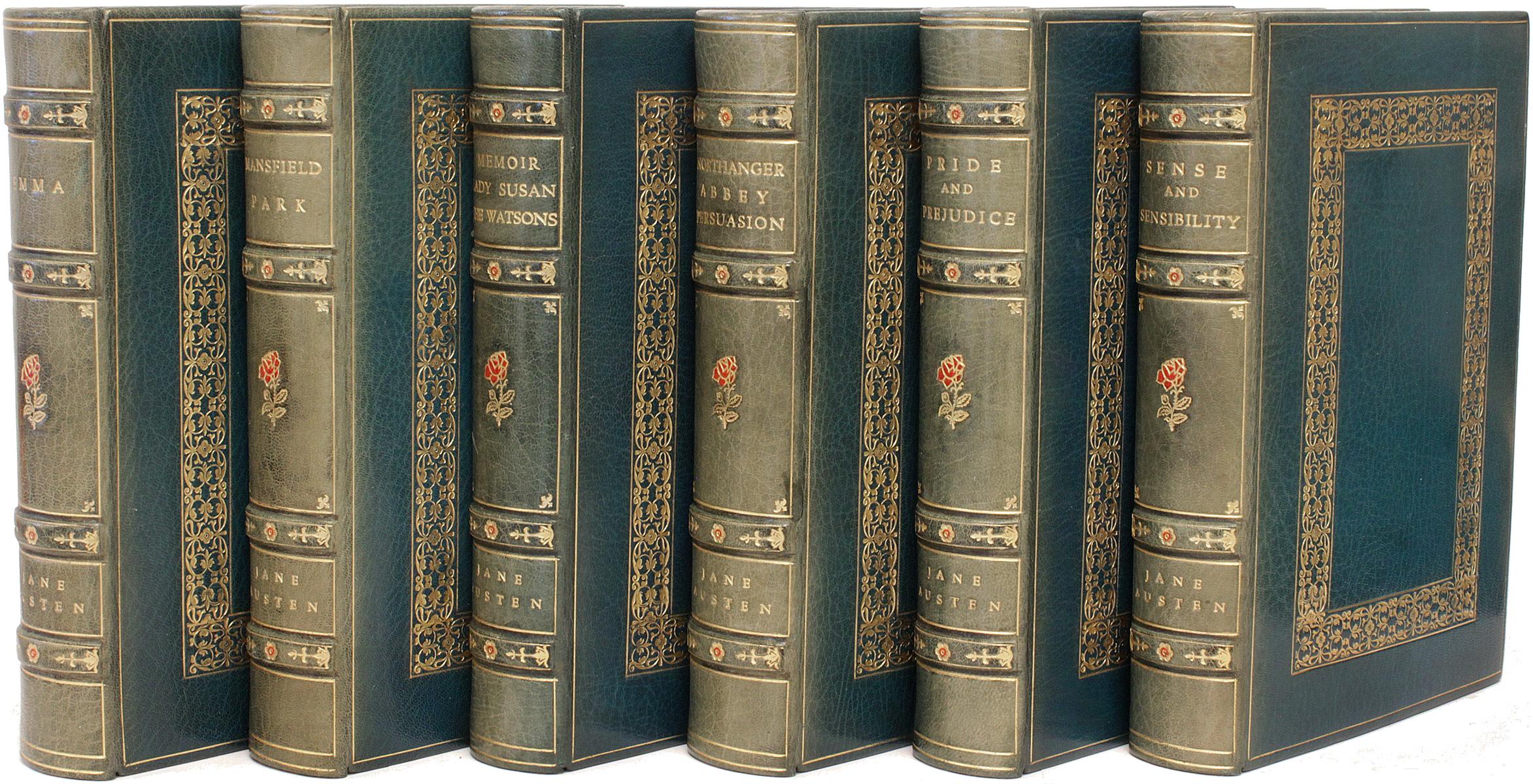 AUTHOR: AUSTEN, Jane. 

TITLE: The Complete Works Of Jane Austen.

PUBLISHER: London: Richard Bentley and Son, 1882.

DESCRIPTION: THE STEVENTON EDITION. 6 vols., 8-1/16