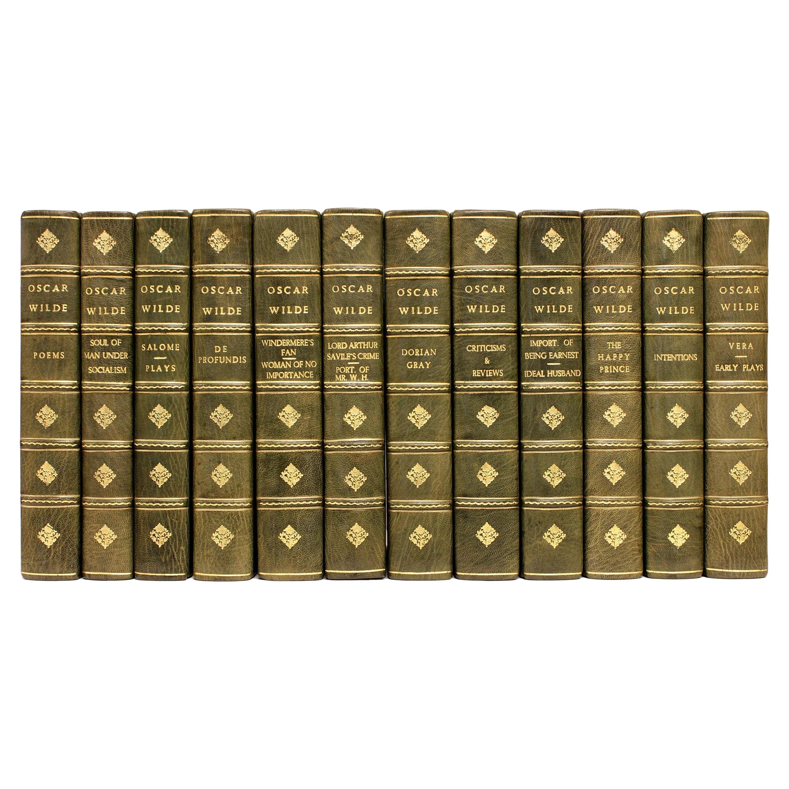 Complete Works of Oscar Wilde, Patrons Edition Deluxe, 12 Vols, Leather  Bound For Sale at 1stDibs