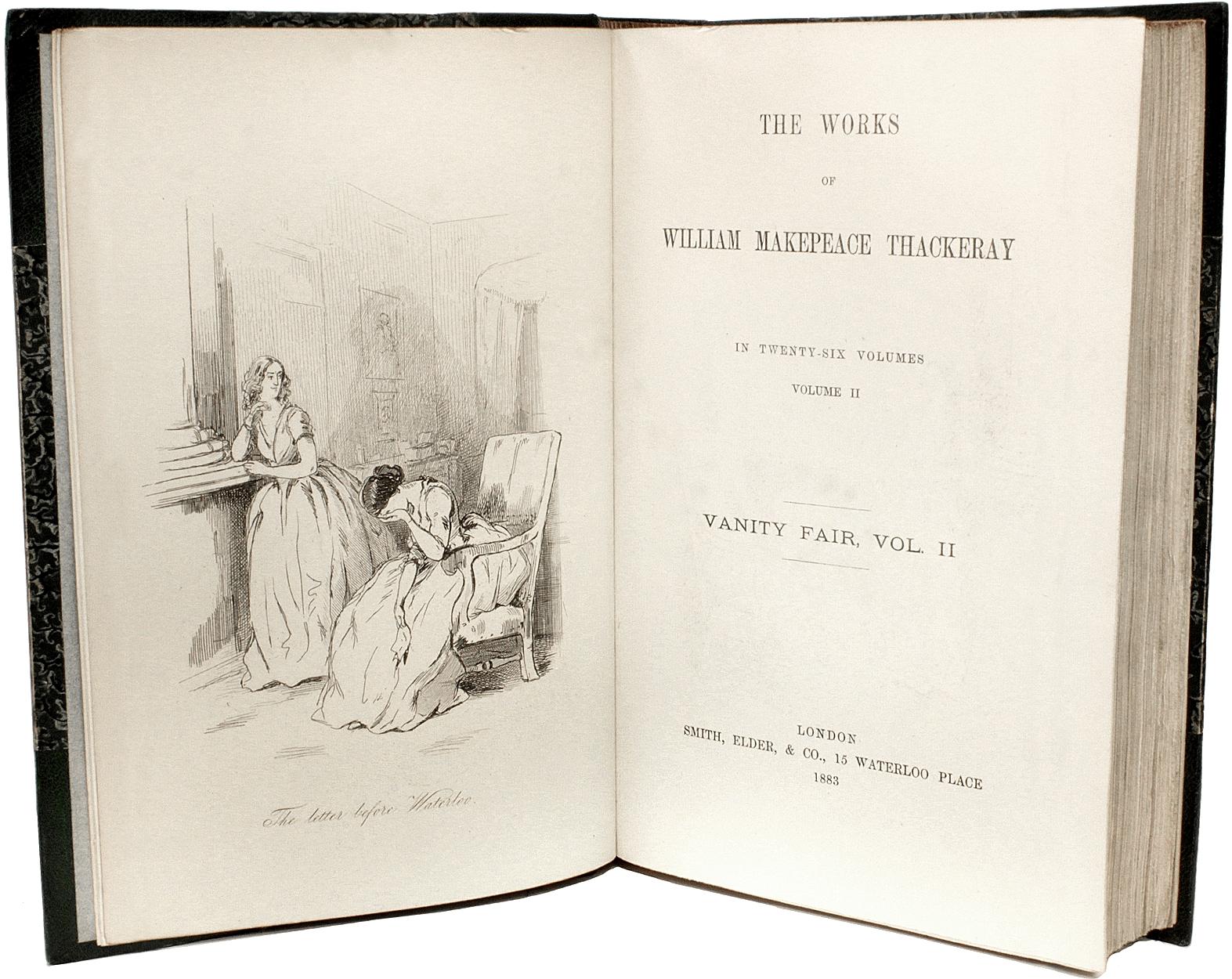 British Complete Works of William Thackeray, 26 Vols, in a Fine Leather Binding