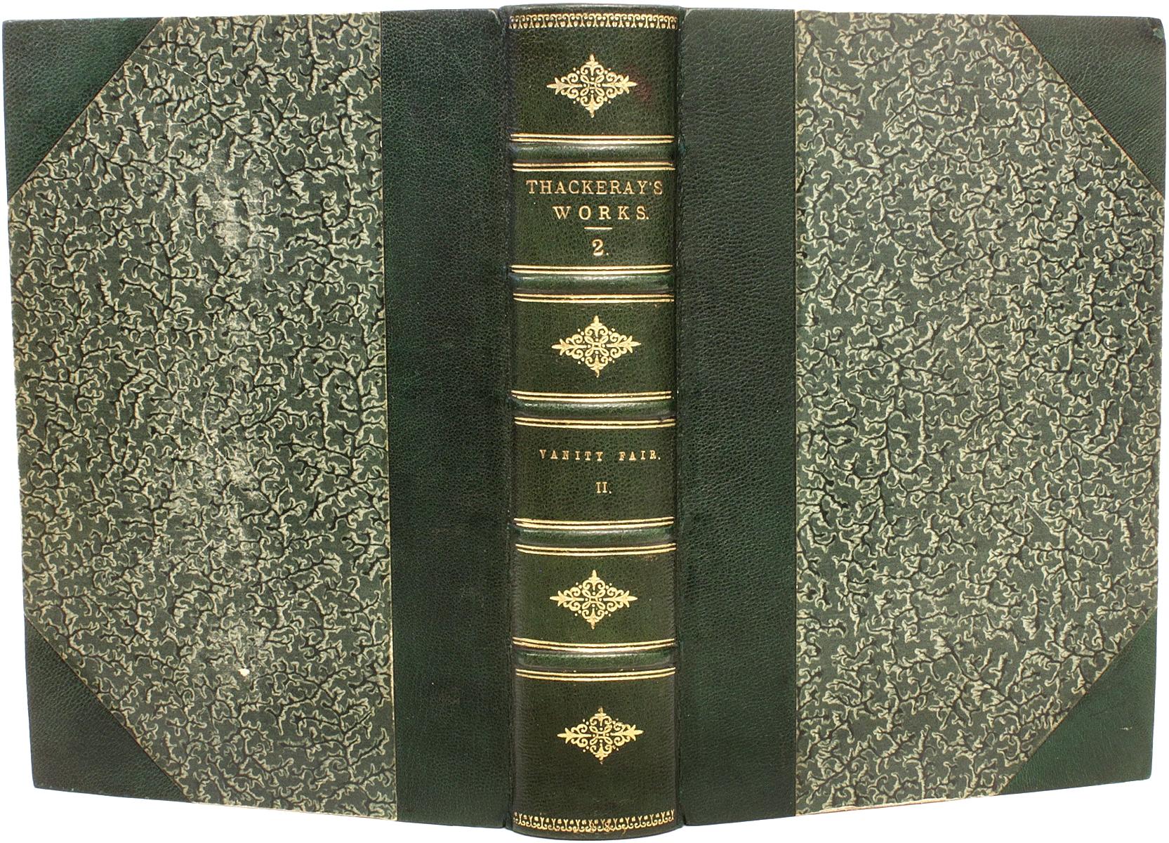 Late 19th Century Complete Works of William Thackeray, 26 Vols, in a Fine Leather Binding