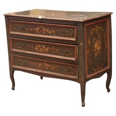 Completely Hand Painted 1700's Italian Dresser of Great Beauty
