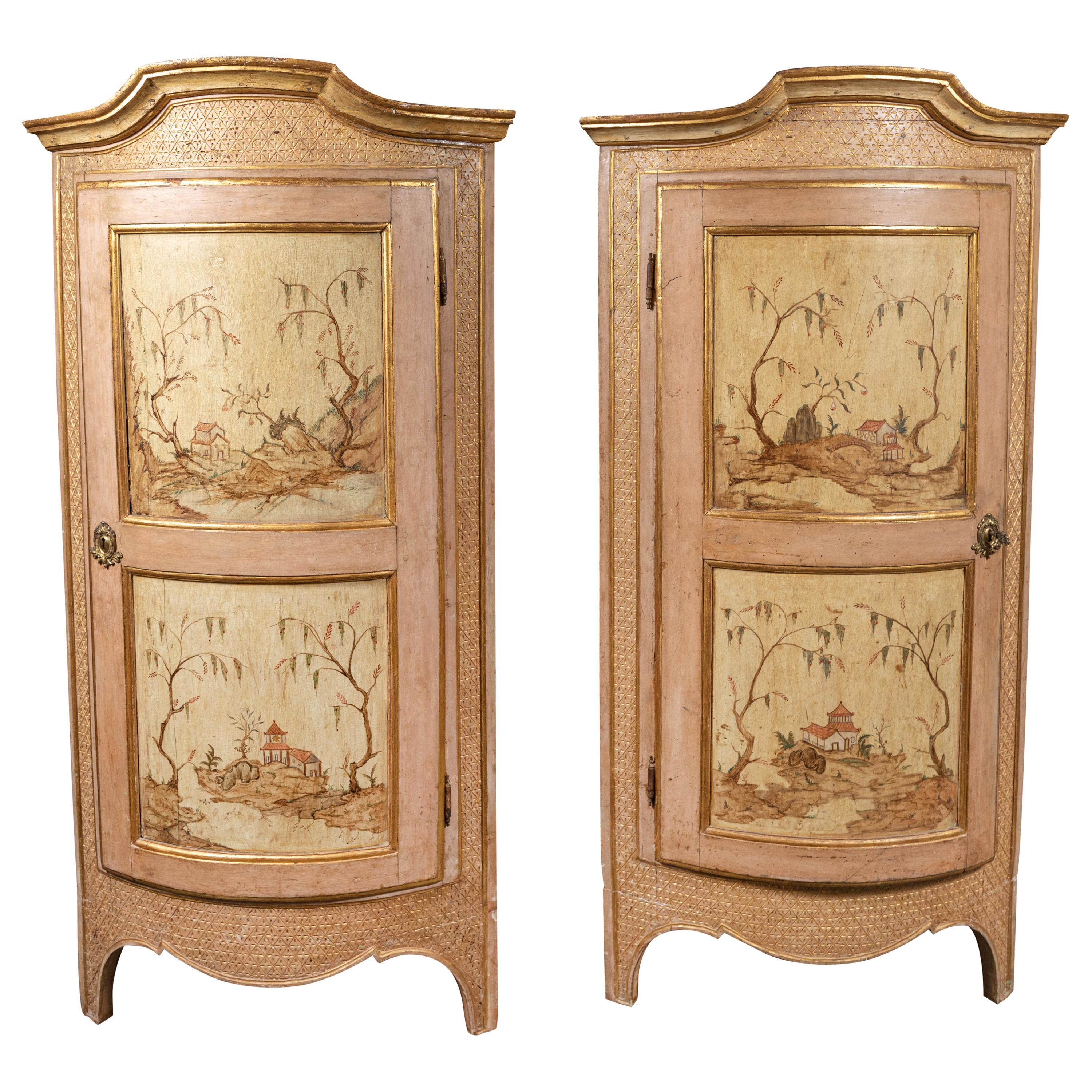Completely Original, 18th Century Corner Cabinets