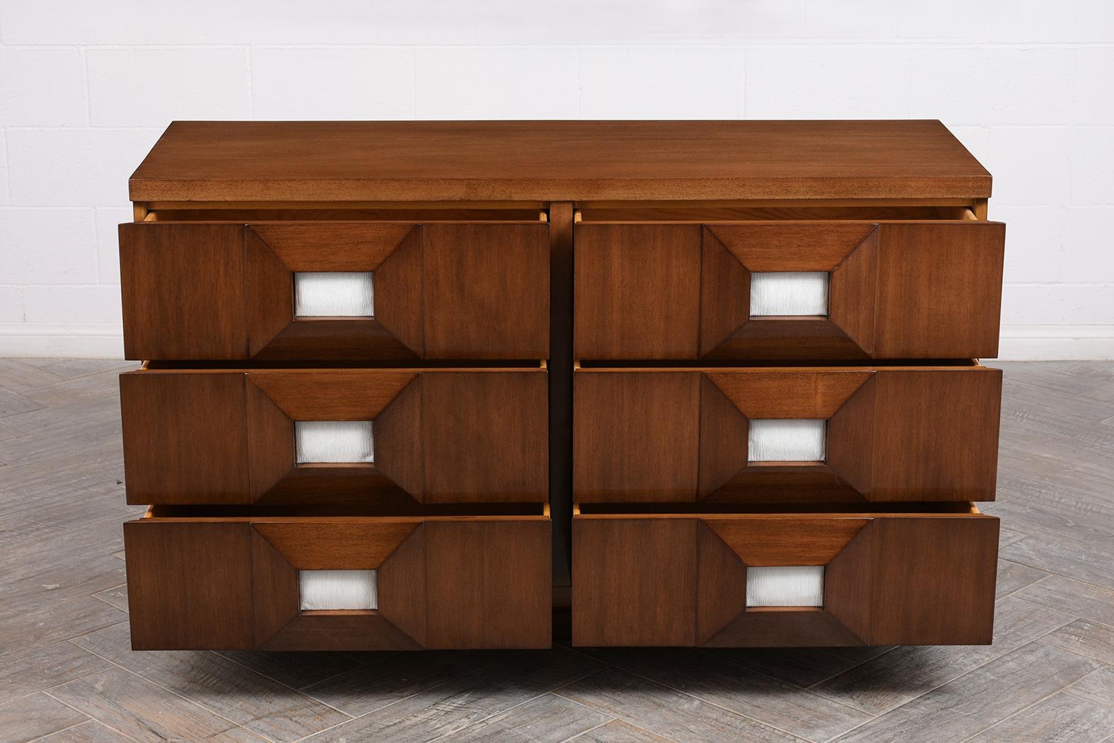 Restored 1950s Dresser by Paul Laszló for Brown Saltman In Good Condition In Los Angeles, CA