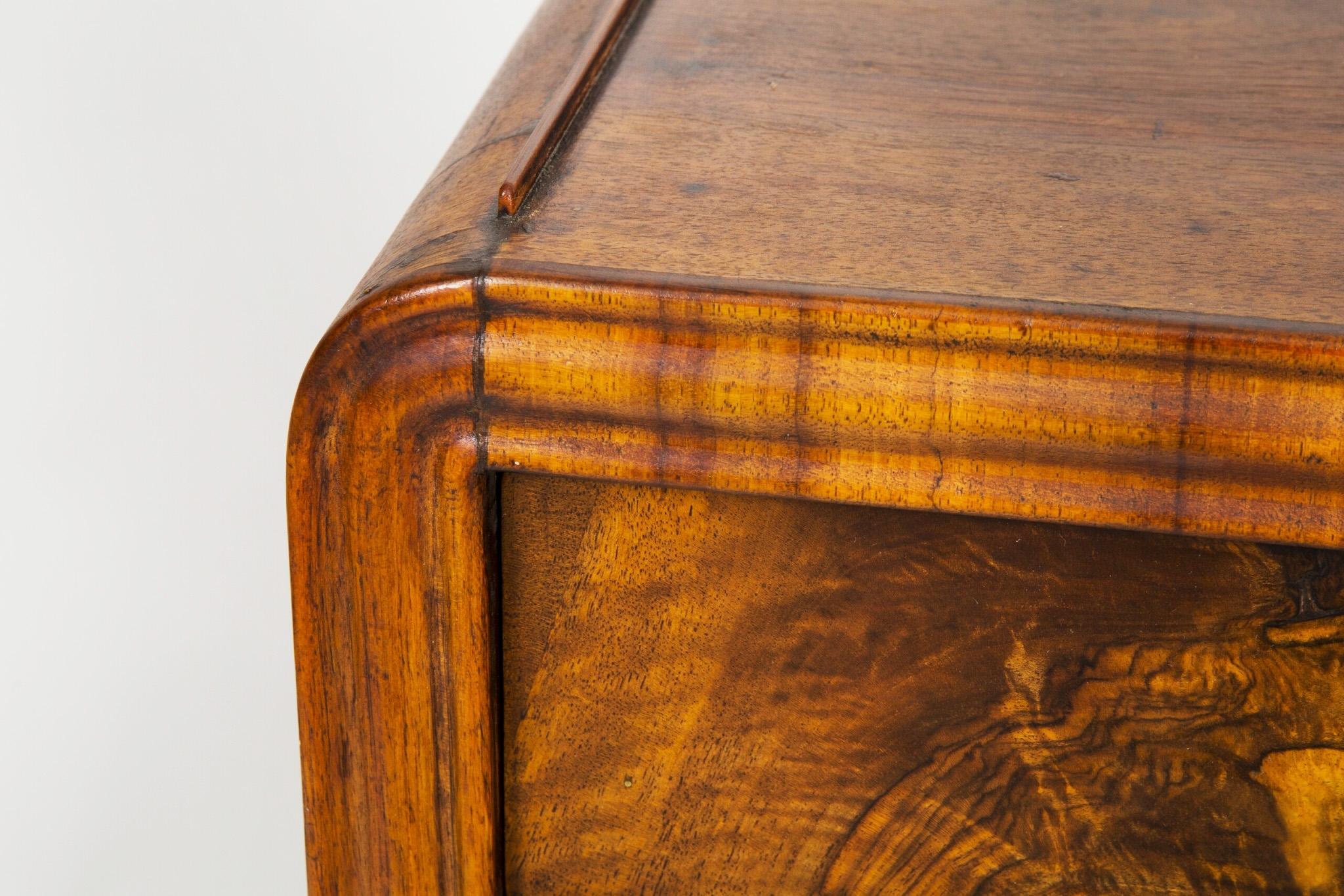 Completely Restored Czech Biedermeier Walnut Side Table, 19th Century 1