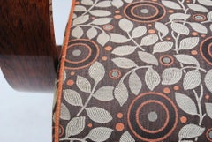 Completely Restored Pair of Art Deco Armchairs, New Upholstery, High Gloss