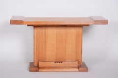 Completely Restored Small Art Deco Oak Table, France, 1920s