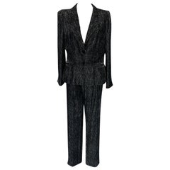 Completo Armani giacca e pantalone anni 2000 in velluto