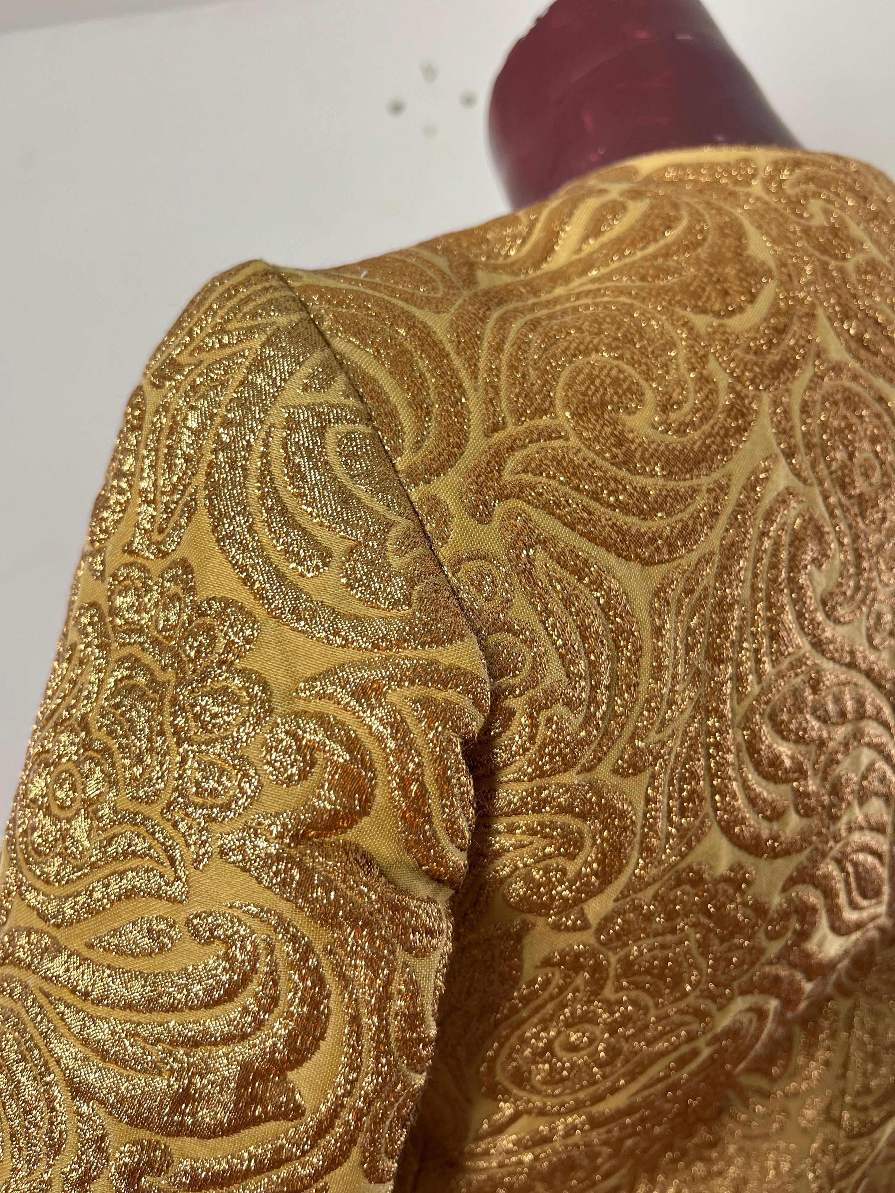 YSL gold brocade suit For Sale 7