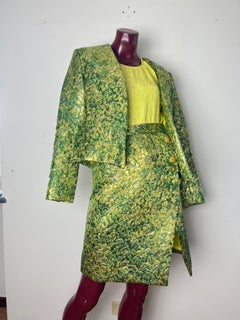 Completo broccato verde/giallo YSL