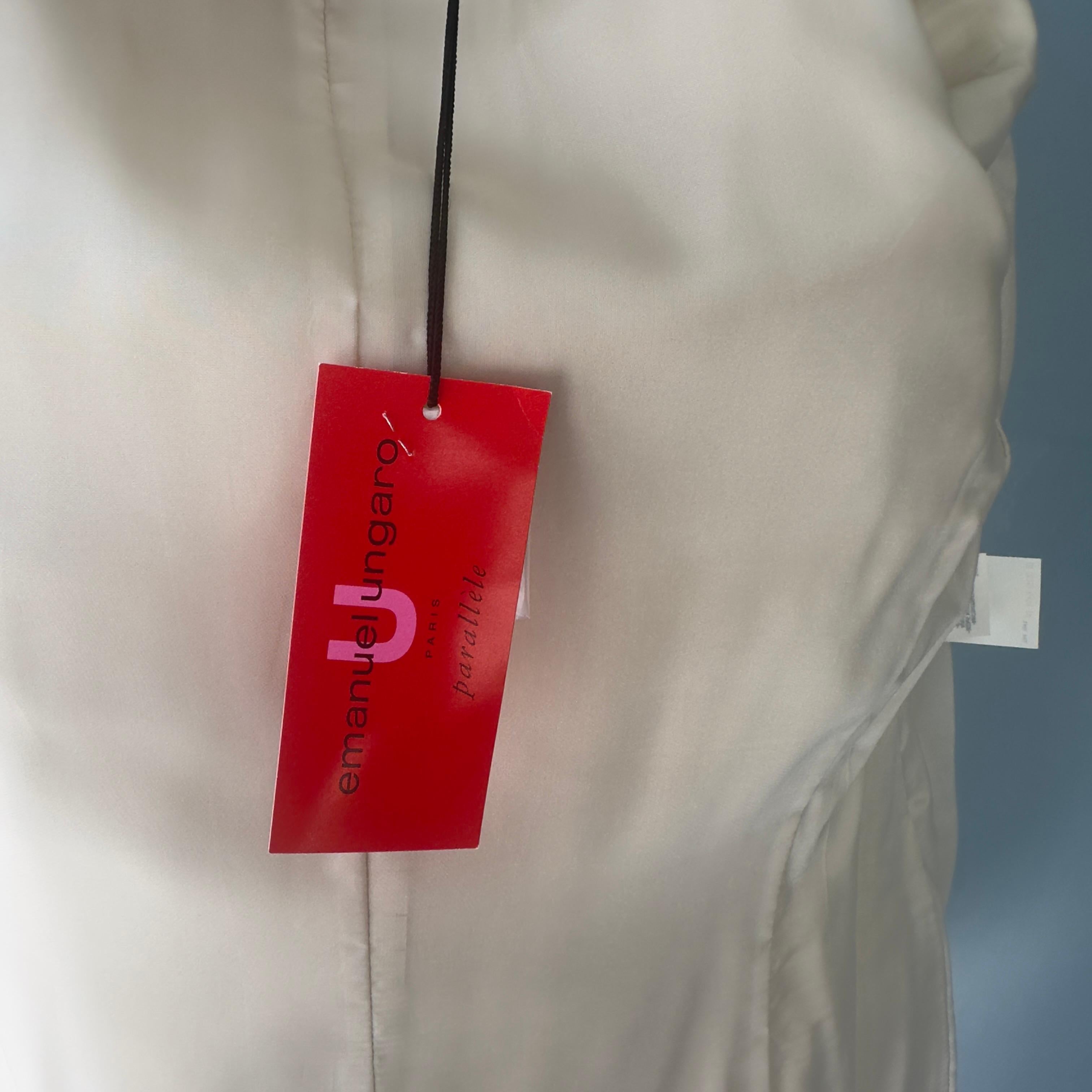 Emanuel Ungaro leather suit with tag For Sale 6