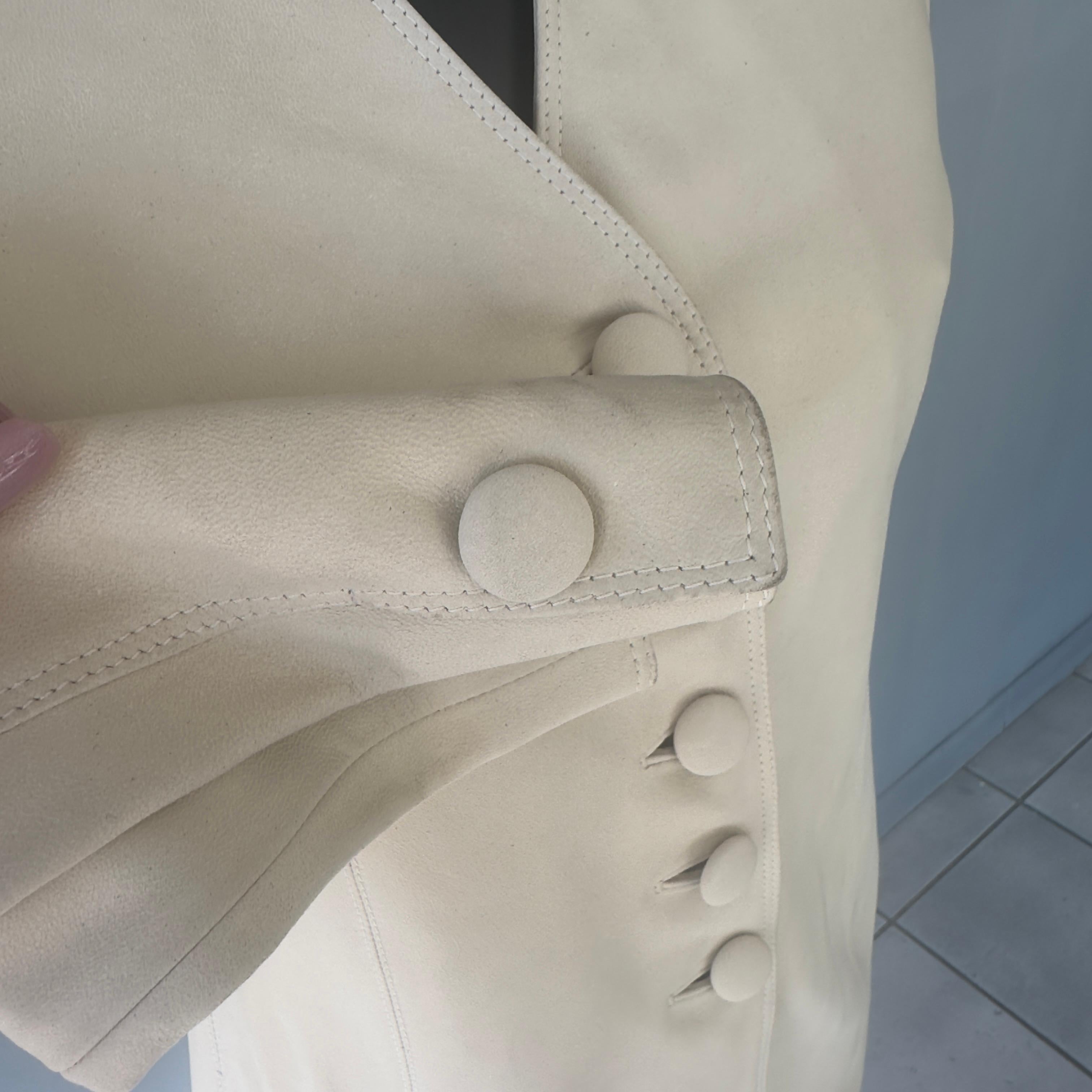 Emanuel Ungaro leather suit with tag For Sale 2