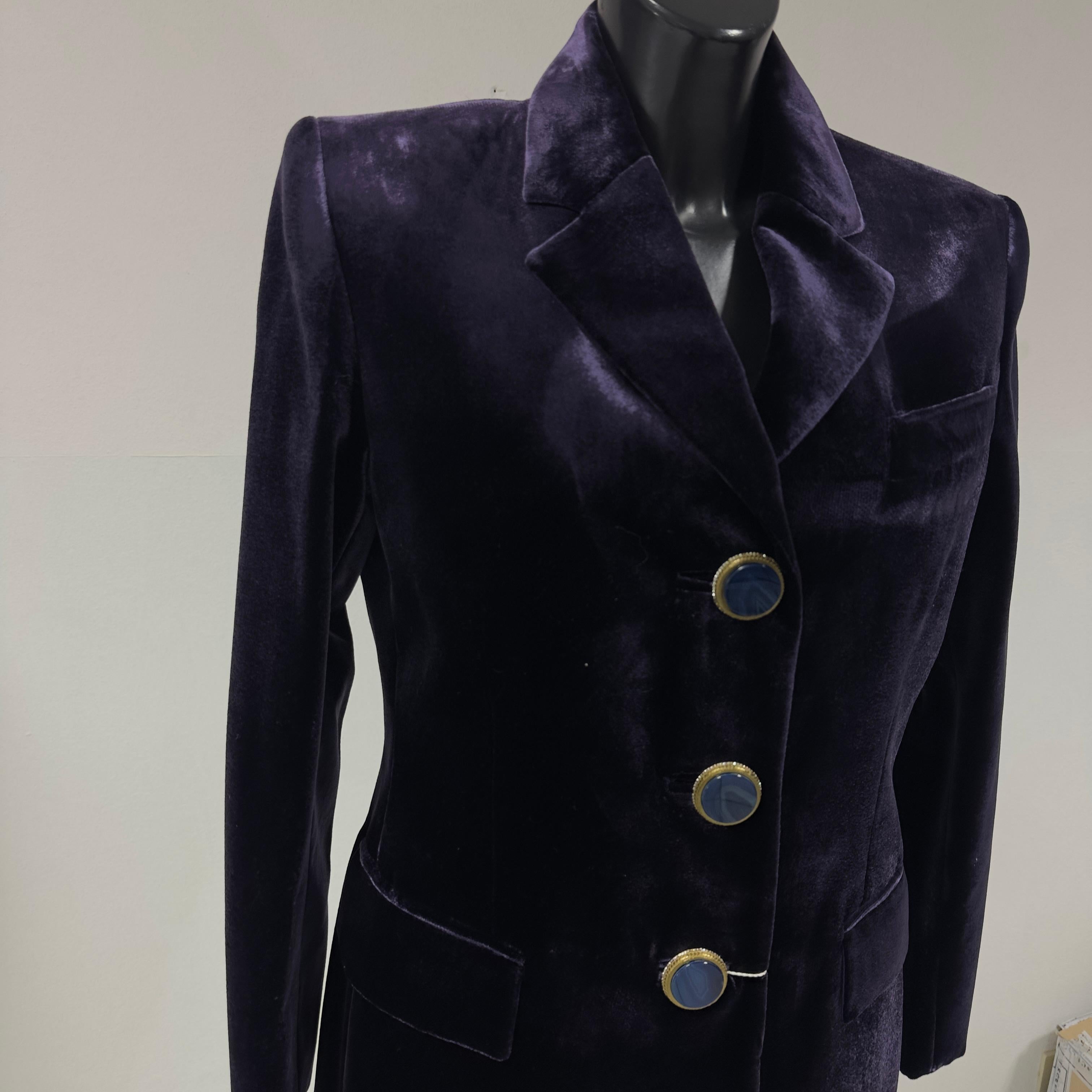Gianfranco Ferré velvet suit For Sale 1