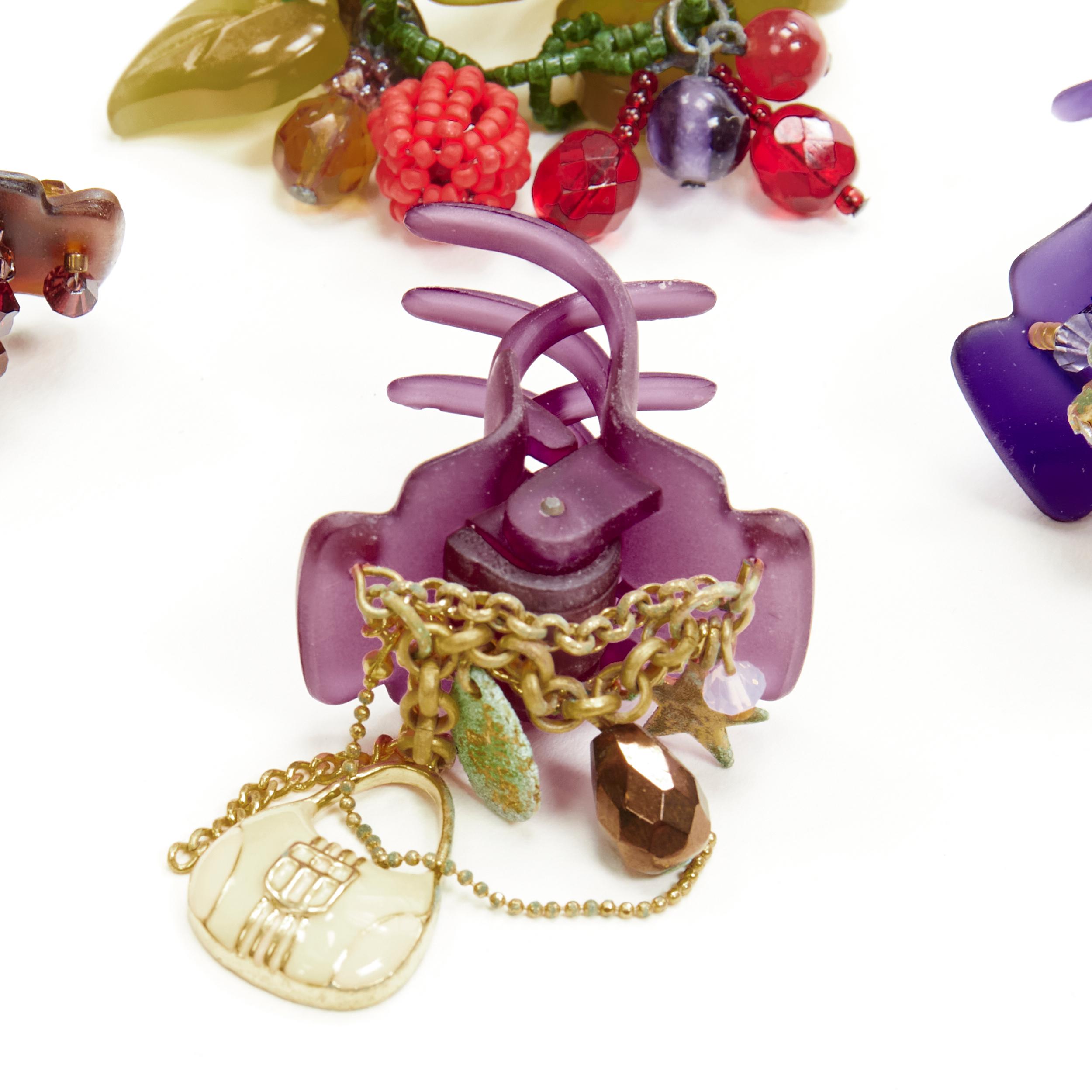 COMPLEX BIZ colourful grimoire crystal beads intricate acrylic hair clips X4
Reference: ANWU/A00262
Brand: Complex Biz
Material: Plastic, Metal
Color: Multicolour
Pattern: Solid
Closure: Clip On
Extra Details: All clips: ~3-4cm.
Made in: