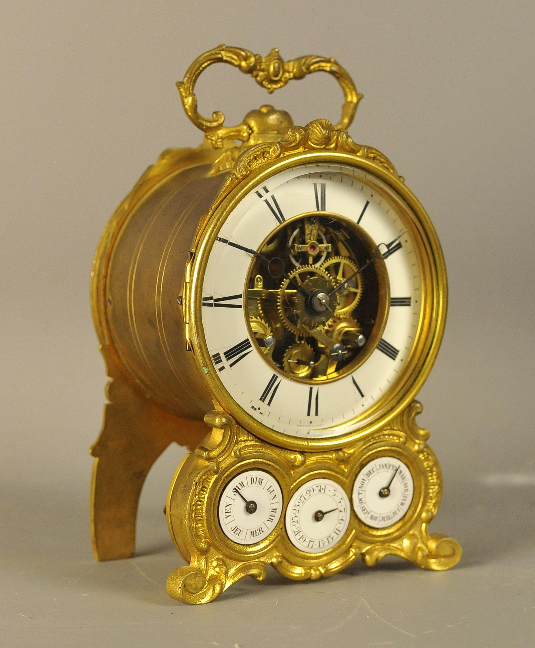 Complex Calendar Carriage Clock with Duplex Escapement In Good Condition For Sale In Chesterfield, GB