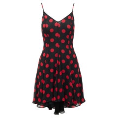 Complice la stagione SS 1992, Dolce & Gabbana, abito da passerella a pois neri e rossi IT 40