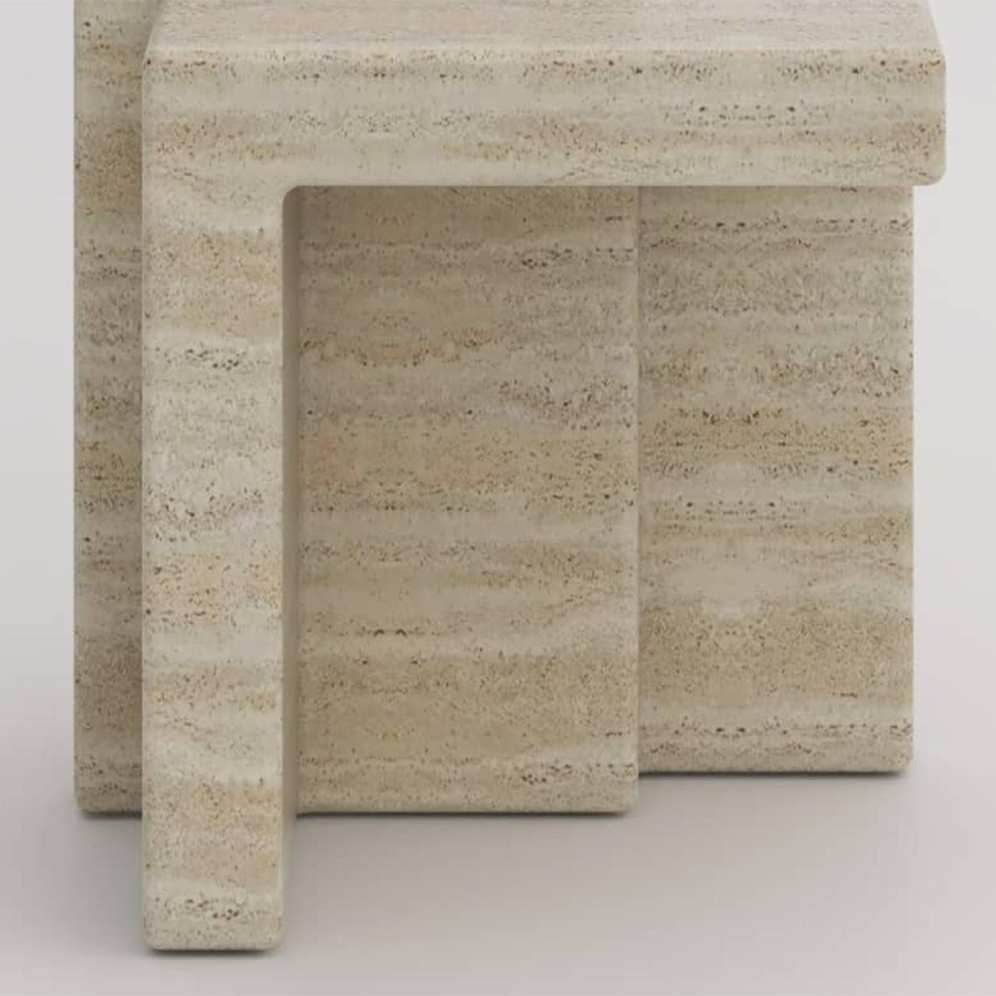 Compo Travertine Stool For Sale 3