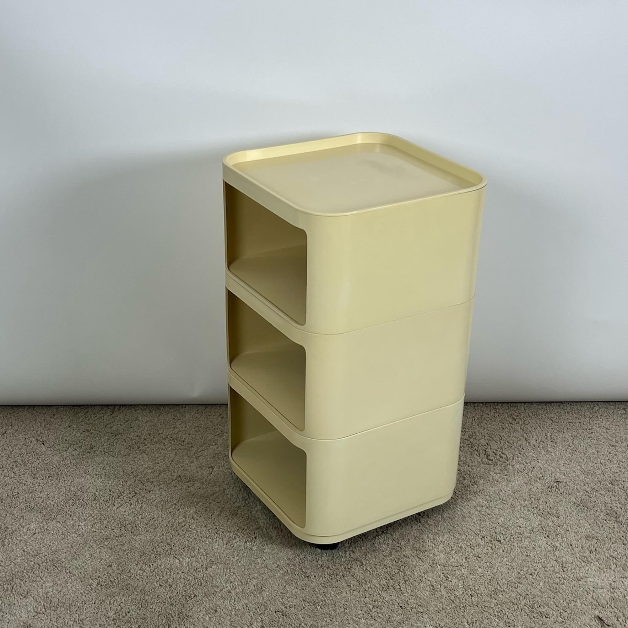 Componibili 4970 Cabinet Modules with Wheels by Anna Castelli for Kartell, 1960s For Sale 1