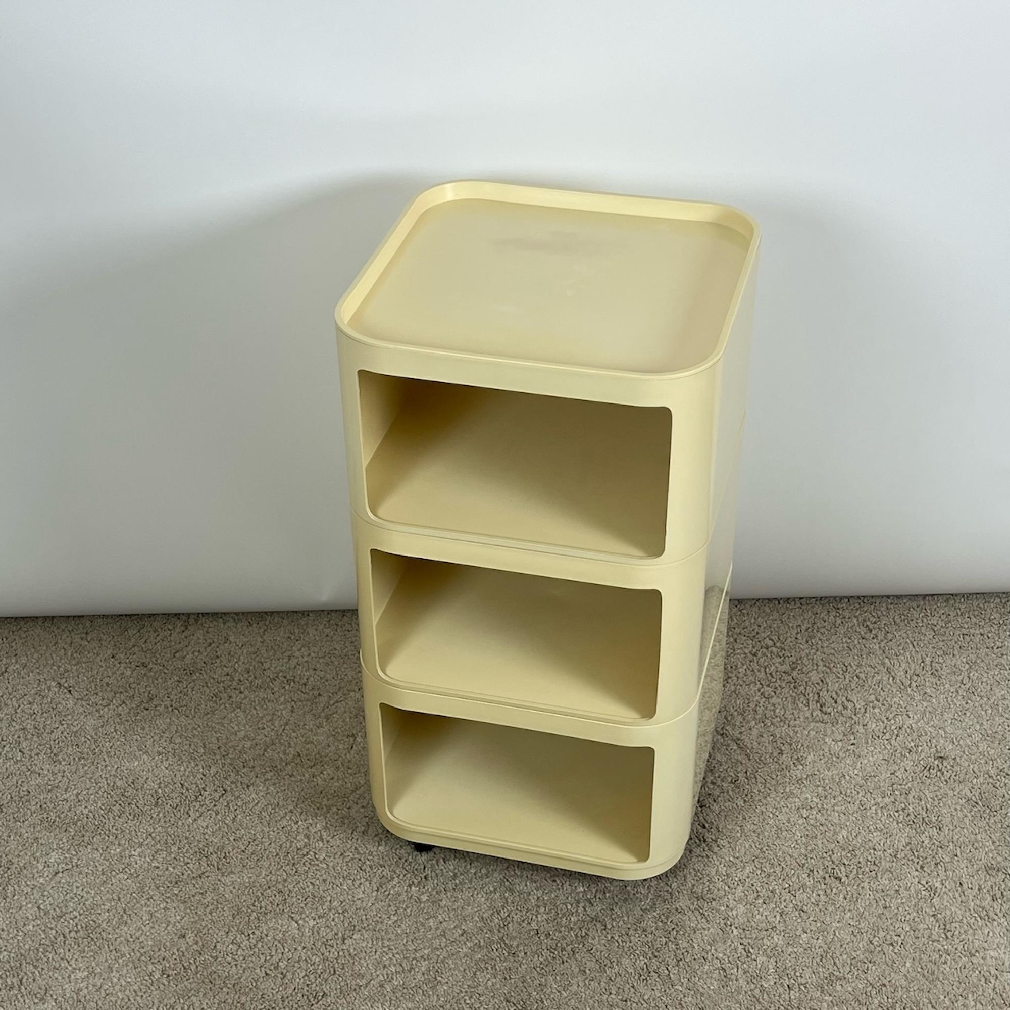 Componibili 4970 Cabinet Modules with Wheels by Anna Castelli for Kartell, 1960s For Sale 2