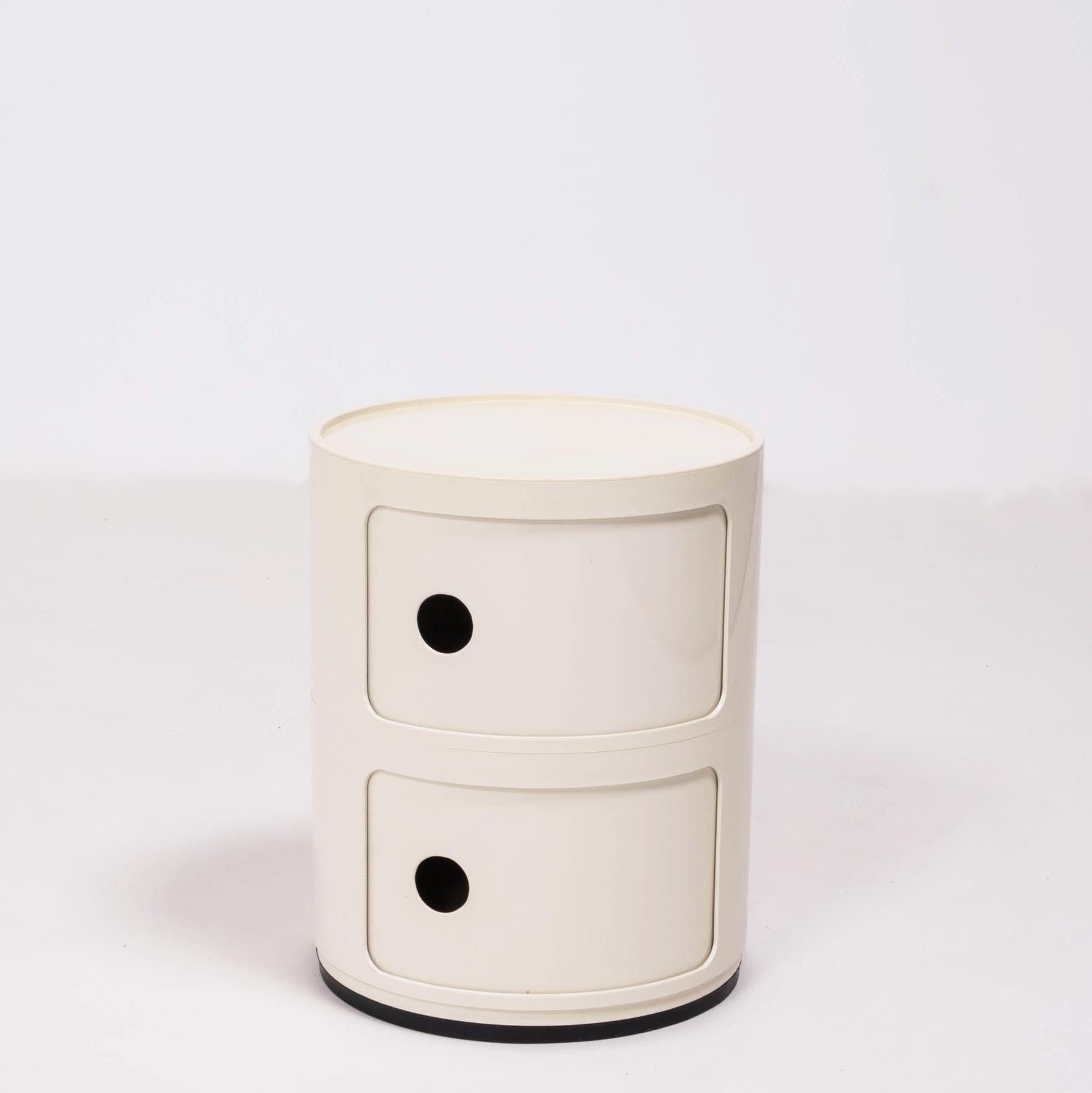 20th Century Componibili Ivory Storage Units, by Anna Castelli Ferrieri for Kartell, Set of 2