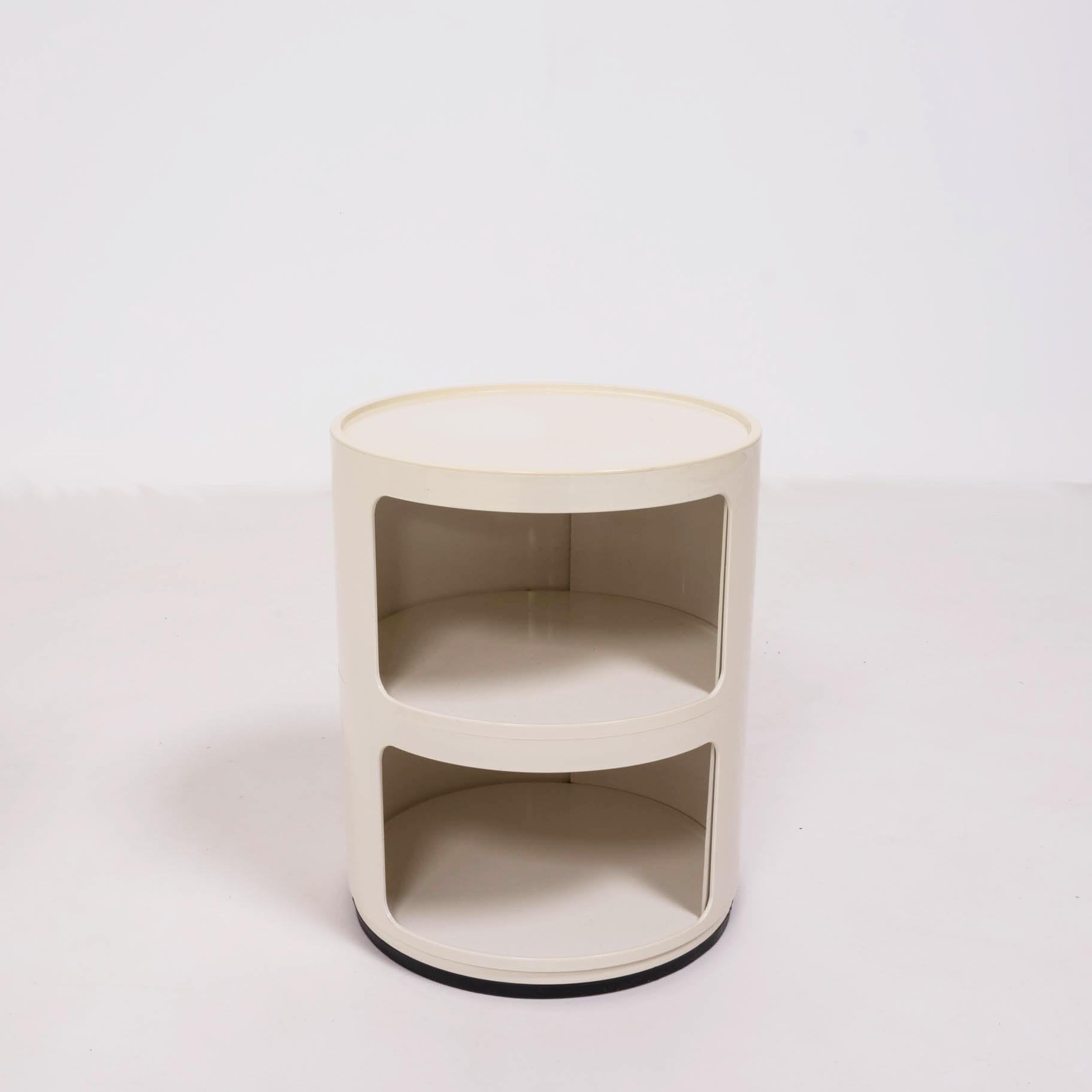 Plastic Componibili Ivory Storage Units, by Anna Castelli Ferrieri for Kartell, Set of 2