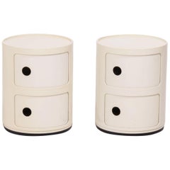 Vintage Componibili Ivory Storage Units, by Anna Castelli Ferrieri for Kartell, Set of 2