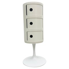 Componibili Modular Storage Unit in White with Floor Stand by Kartell