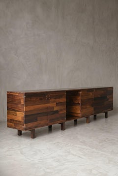 Componível Sideboard by Jorge Zalszupin, Rosewood Patchwork Veneer