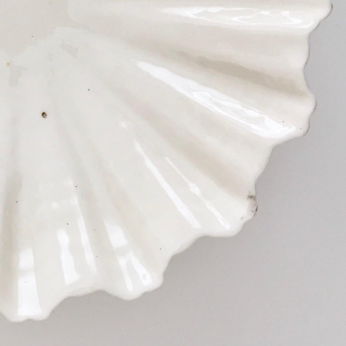 Belleek Comport, White Parian Porcelain on Dolphin Foot, Victorian, 1863-1891 7