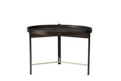 Compose Coffee Table Smoked Oak Brass Black by Warm Nordic