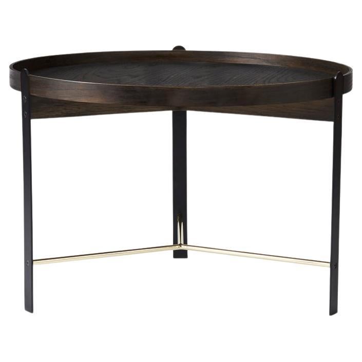 Compose Coffee Table Smoked Oak Brass Black by Warm Nordic