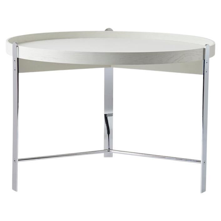 Compose Coffee Table Warm White Oak Chrome by Warm Nordic
