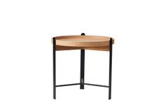 Compose Side Table White Oiled Oak Black by Warm Nordic