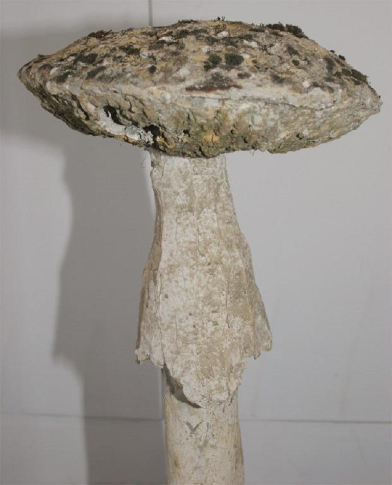 Composed Stone Mushroom Garden Ornament In Good Condition In Stamford, CT