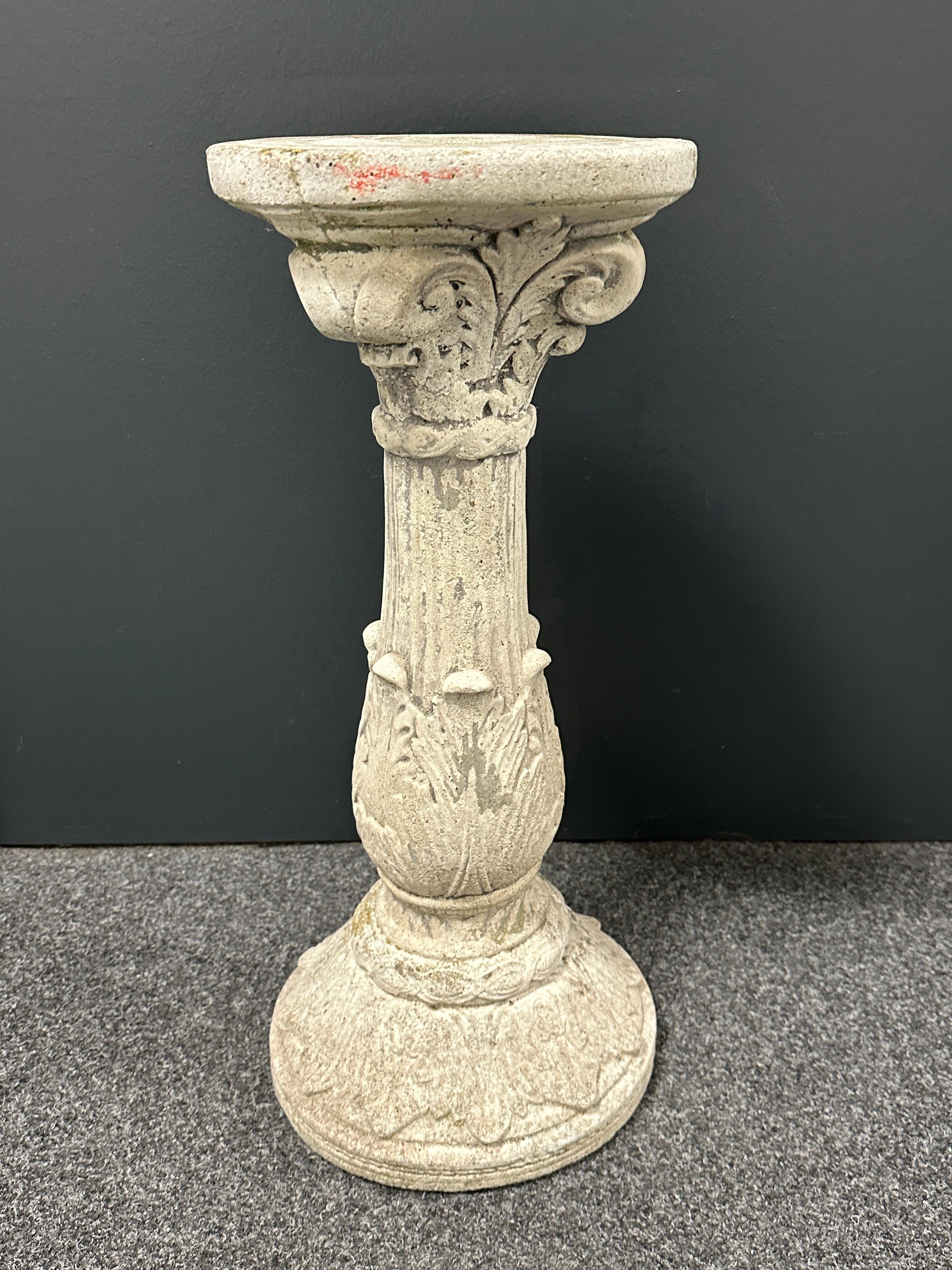 Composed Stone, Stone Column, Garden or Yard Decoration Vintage, German, 1950s For Sale 8