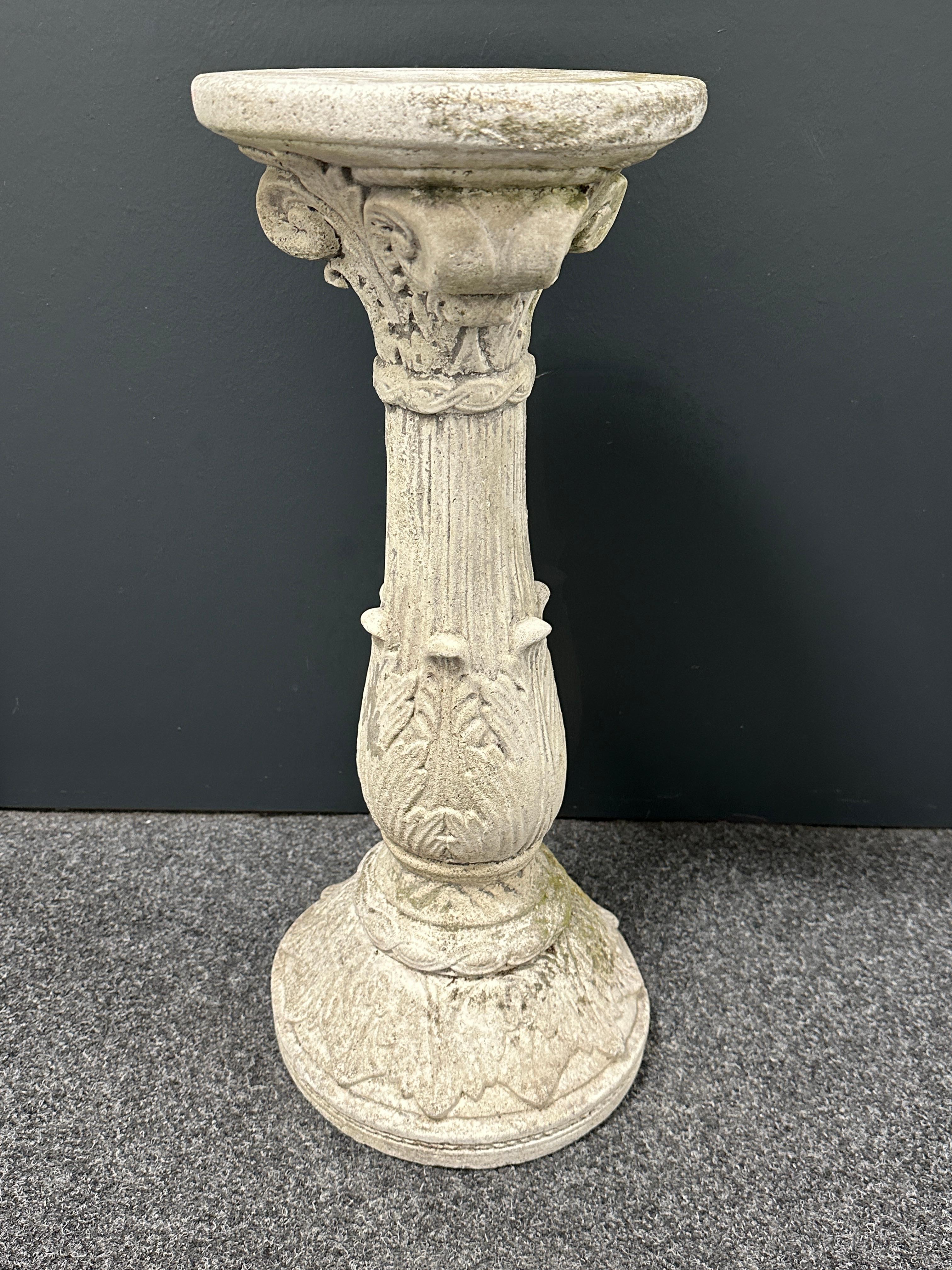 Composed Stone, Stone Column, Garden or Yard Decoration Vintage, German, 1950s For Sale 9