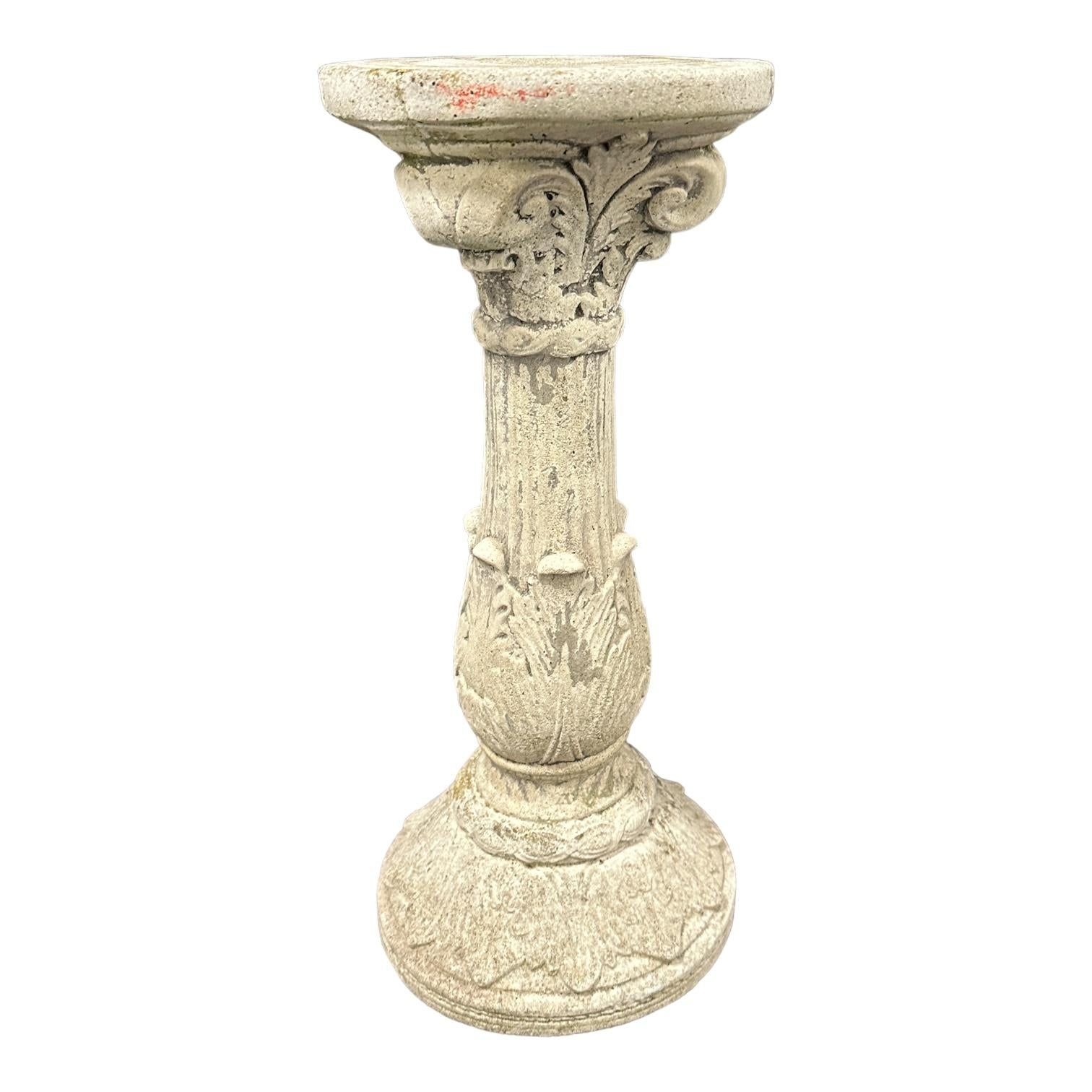Mid-20th Century Composed Stone, Stone Column, Garden or Yard Decoration Vintage, German, 1950s For Sale