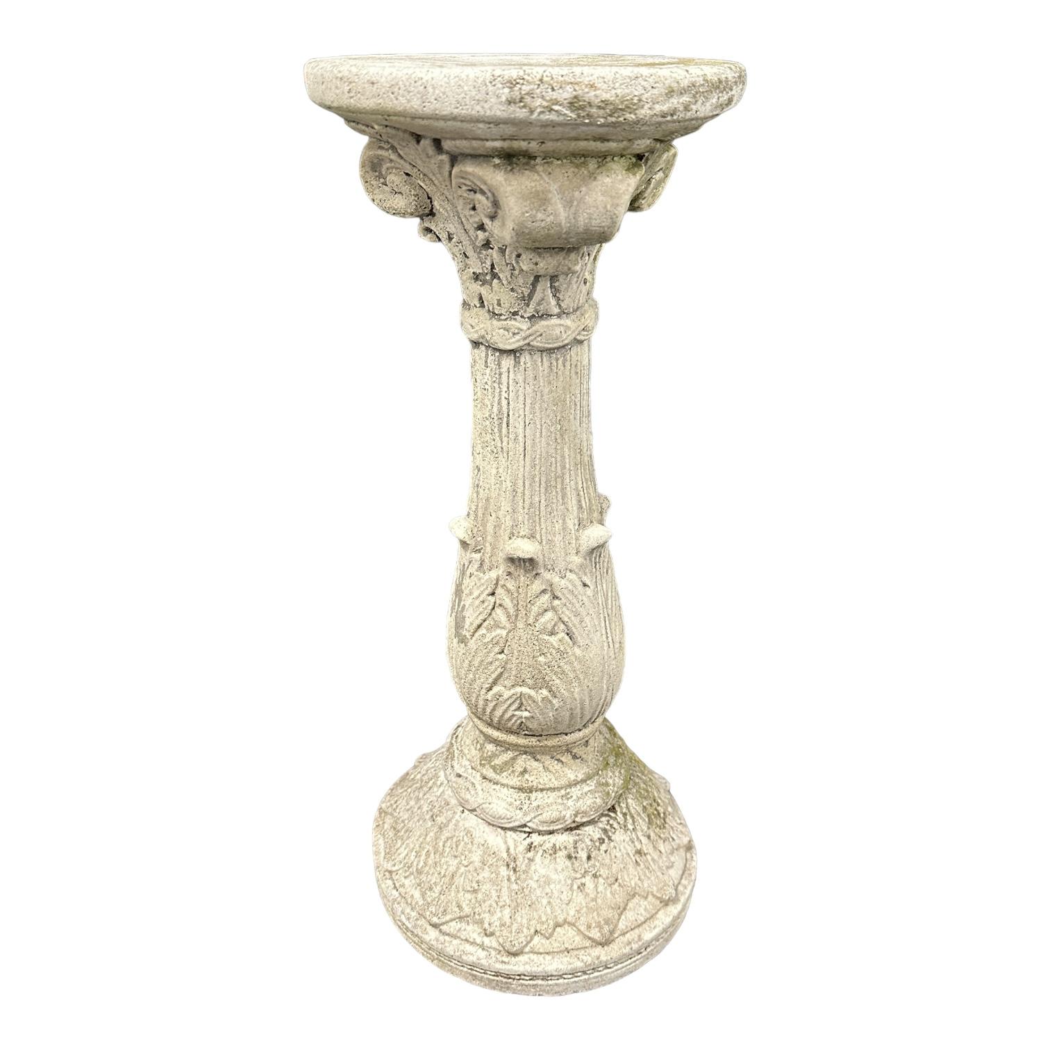Composed Stone, Stone Column, Garden or Yard Decoration Vintage, German, 1950s For Sale 1