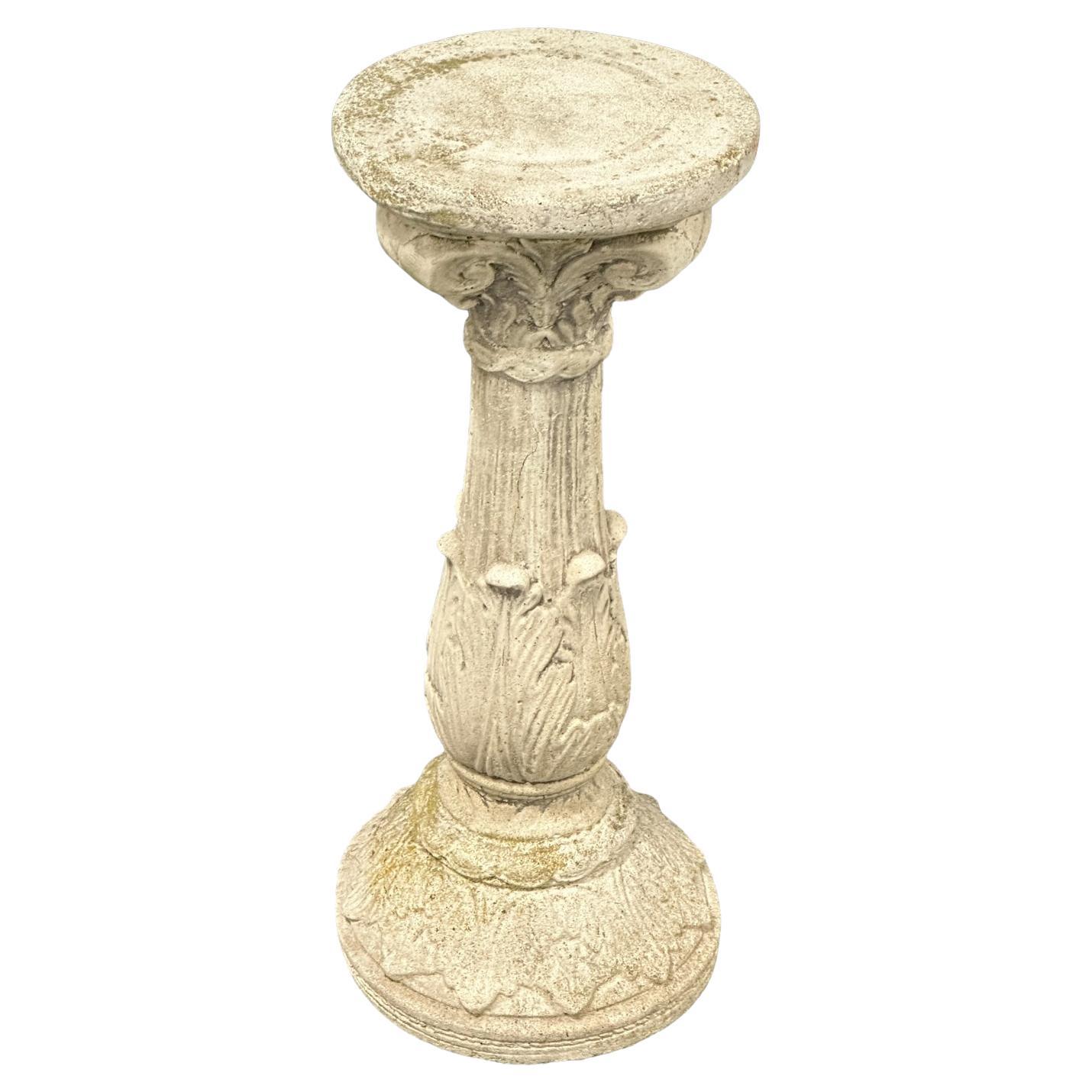 Composed Stone, Stone Column, Garden or Yard Decoration Vintage, German, 1950s For Sale