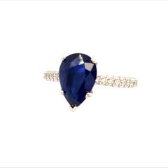 Anillo Zafiro Diamante Talla 6.5 Oro 14k 2.77 TCW Certificado